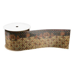 Ruban En Satin Batik Earthy Café Elegant Rustique Endurci
