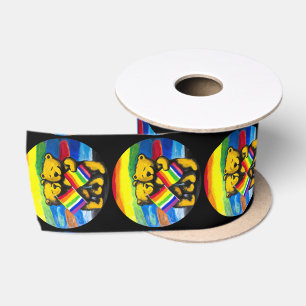 Ruban En Satin Bears Love Couple LGBT Arc-en-ciel