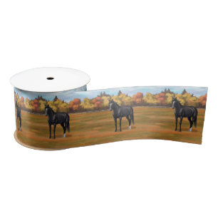 Ruban En Satin Beau Stallion Cheval du Quartier Noir