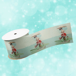 Ruban En Satin Beauté de bain victorienne vintage Lady Ocean