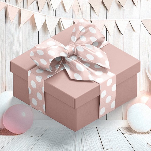 Ruban En Satin Bébé Pink Dotty Satin Ruban (Baby Pink Dotty Satin Ribbon)