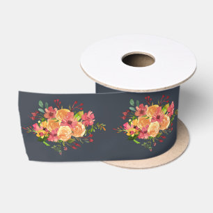 Ruban En Satin Belle aquarelle fleurs design