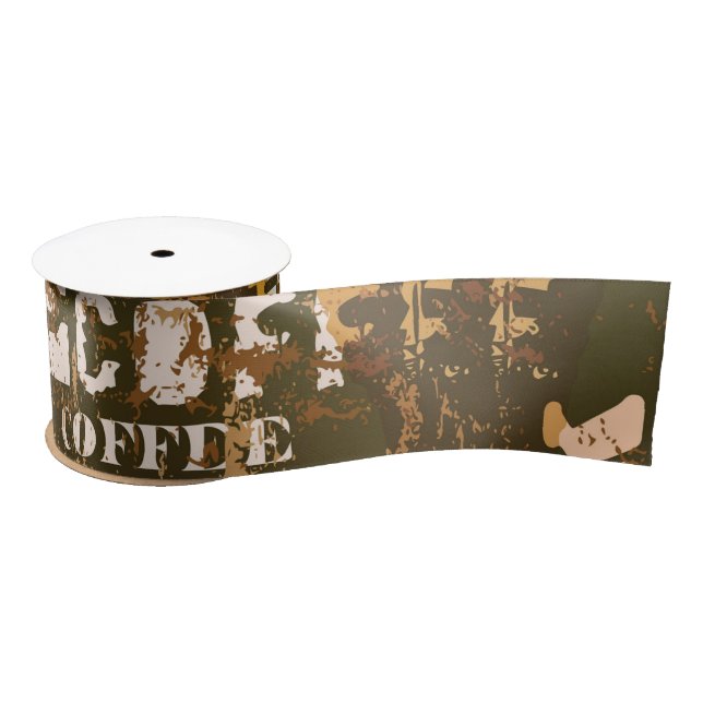 Ruban En Satin Belle conception de café express de café (Bobine)