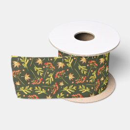 Ruban En Satin Belles couleurs automne Feuille ruban satin