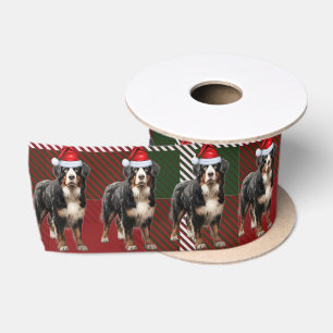 Ruban En Satin Bernese Mountain Dog Vacances Plaid Drôle Noël