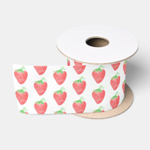 Ruban En Satin Berry Premier anniversaire Red Strawberry