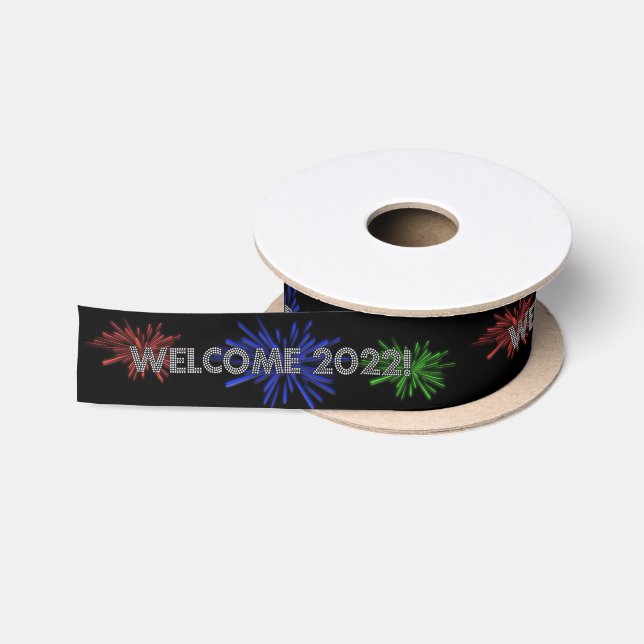Ruban En Satin bienvenue 2022 ! ruban satin (Bobine)
