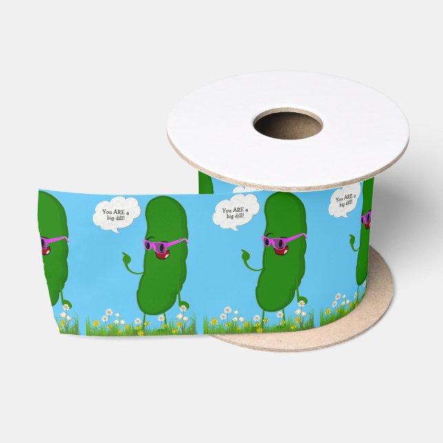 Ruban En Satin Big Dill Pickle Anniversaire Humour (Bobine)