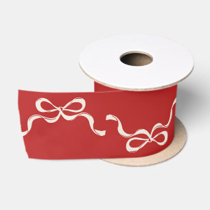 Ruban En Satin Big Festive Bows RED Christmas Holiday