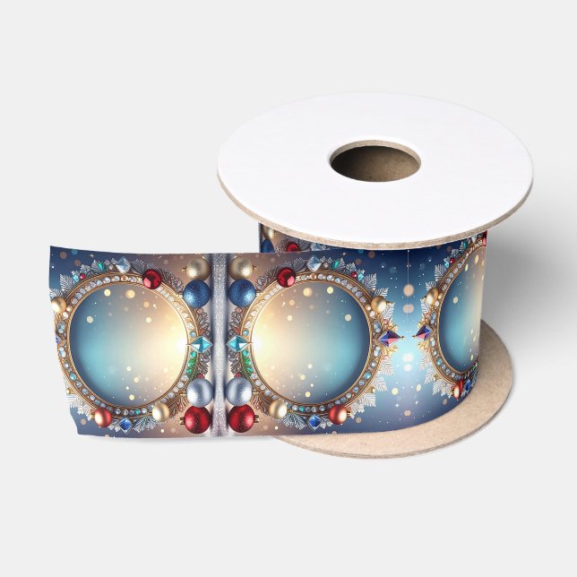 Ruban En Satin Bijou de Noël Cadre Satin Ruban (Bobine)