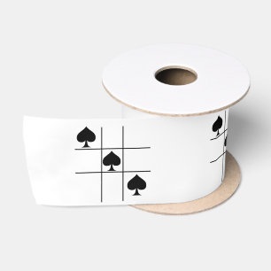 Ruban En Satin Black Spades Tac Toe Thunder_Cove
