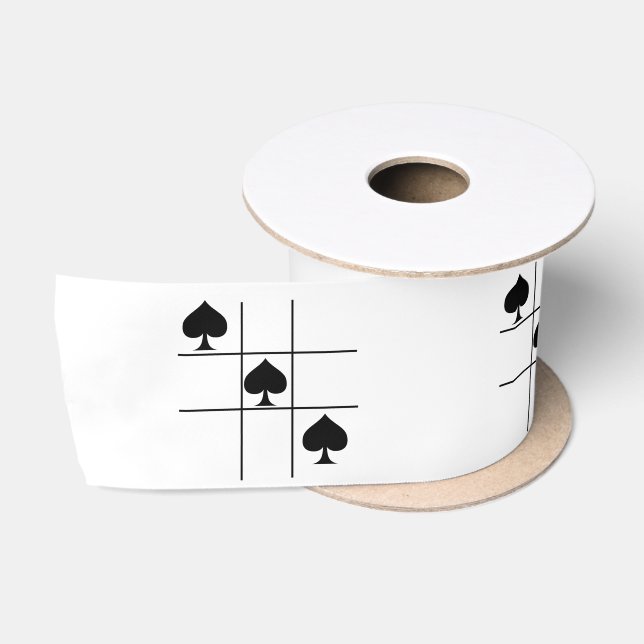 Ruban En Satin Black Spades Tac Toe Thunder_Cove (Bobine)
