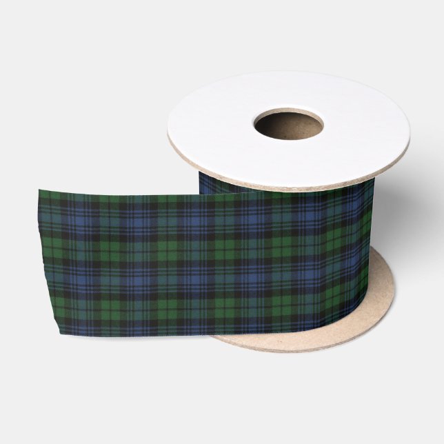 Ruban En Satin Black Watch Tartan écossais antique (Bobine)