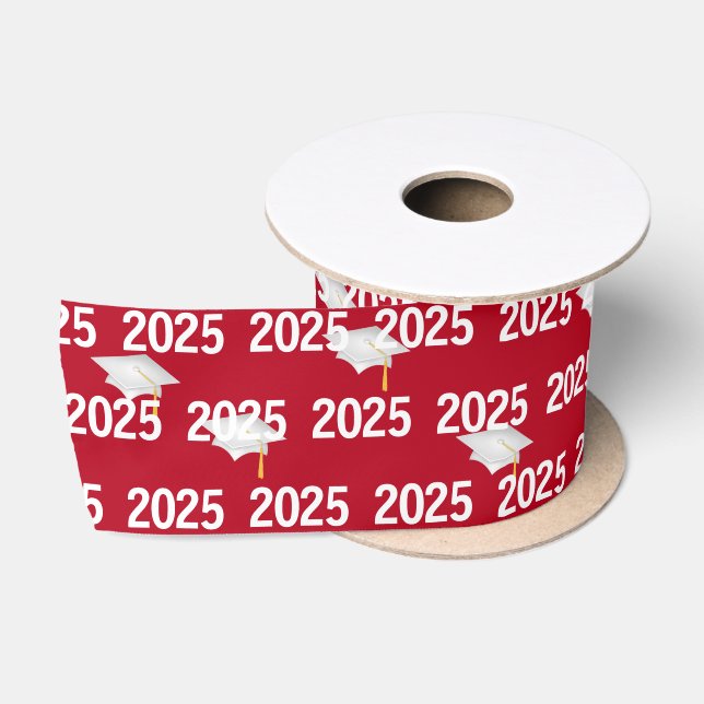 Ruban En Satin Blancs 2025 sur Red (Bobine)