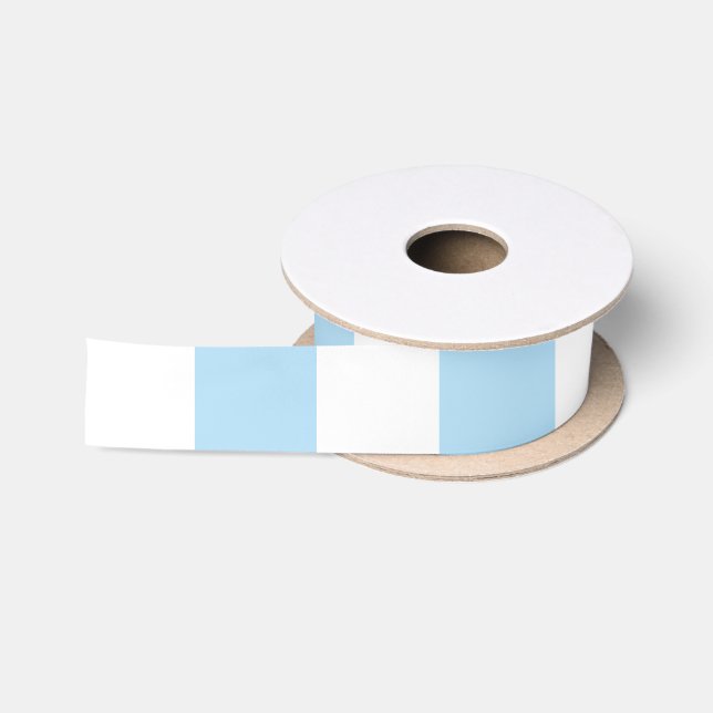 Ruban En Satin Bleu, Blancs, Motif rayé (Bobine)
