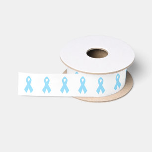 Ruban En Satin Bleu clair Ribbon fin blanc