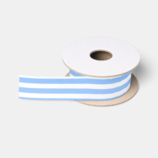 Ruban En Satin Bleu et blanc rayures de bonbons