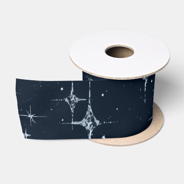 Ruban En Satin Bleu étoile de minuit Twinké 3 pouces ruban (Bobine)