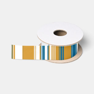 Ruban En Satin Bleu jaune et blanc