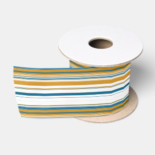 Ruban En Satin Bleu jaune et blanc