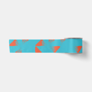 Ruban En Satin Bleu, orange, dynamique, motif géométrique tendanc