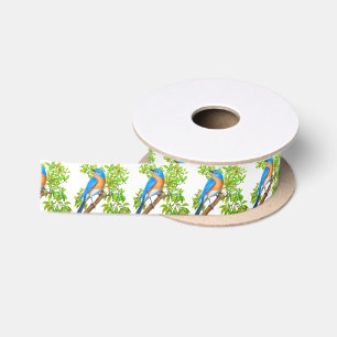 Ruban En Satin Bleuet oriental dans l'arbre