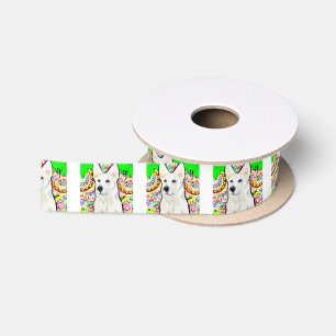 Ruban En Satin Bling Berger Blanc Allemand