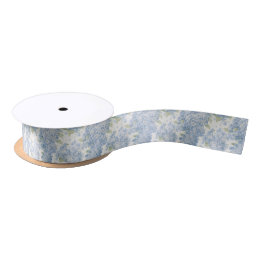 Ruban En Satin Blue Hydrangea Floral Gift Ribbon