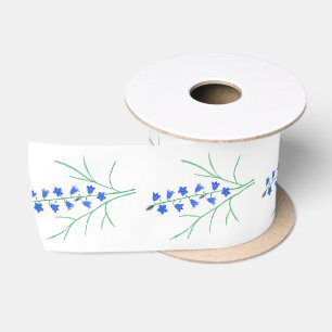 Ruban En Satin Bluebells White Ribbon