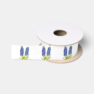 Ruban En Satin Bluebonnets Texas State Flowers Motif Aquarelle