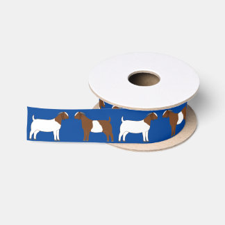 Ruban En Satin Boer Chèvre Farm Blue