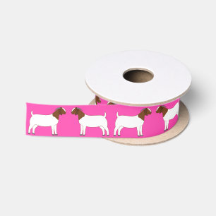 Ruban En Satin Boer Chèvre Farm Pink