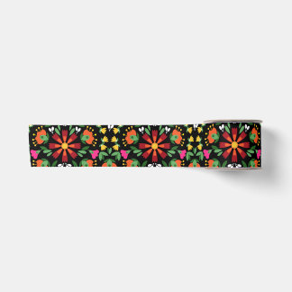 Ruban En Satin Boho Design Bold Color Floral