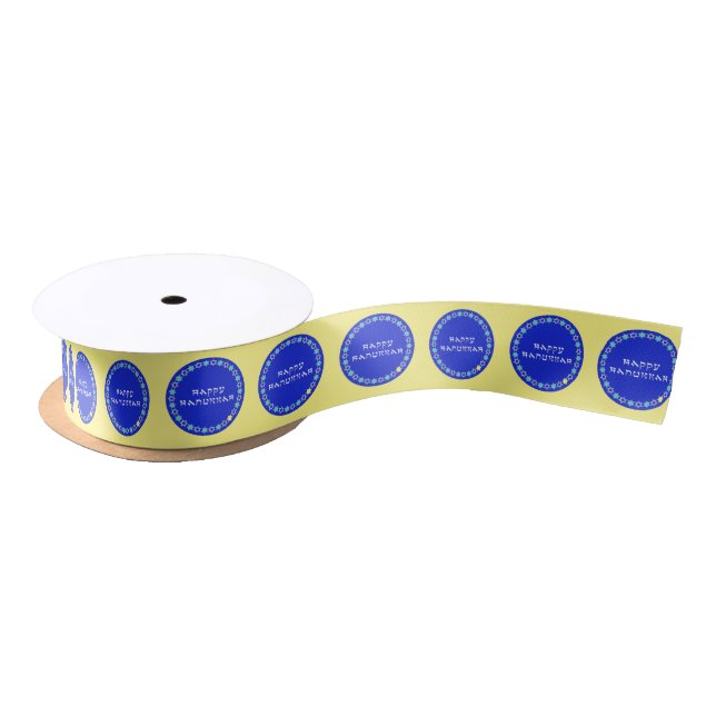 Ruban En Satin Bon ruban satiné Hanoukka Star Circle (Bobine)