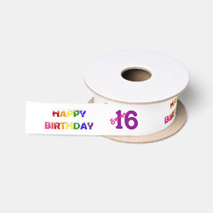 Ruban En Satin Bonbon 16 à joyeux anniversaire