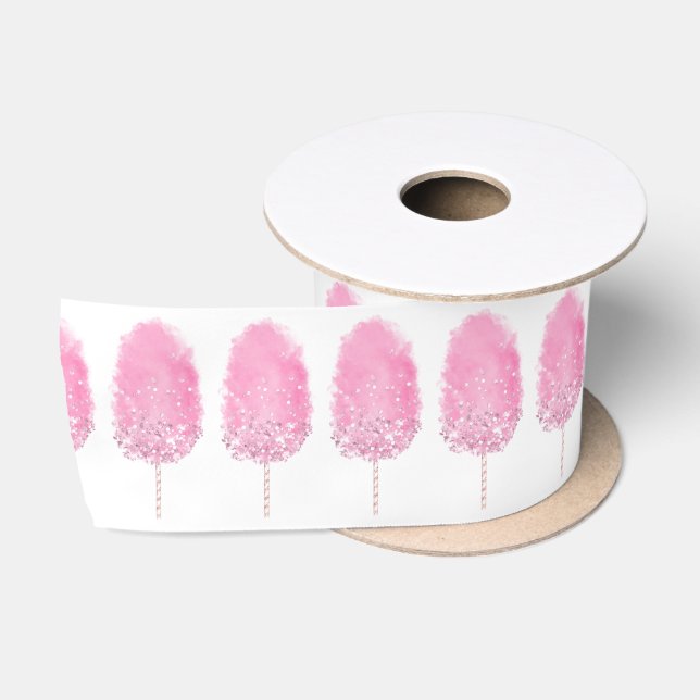 Ruban En Satin Bonbons de coton parties scintillant mignonne cein (Bobine)