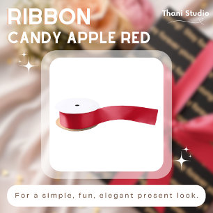 Ruban En Satin Bonbons Pomme Rouge Simple Amusant Moderne Élégant