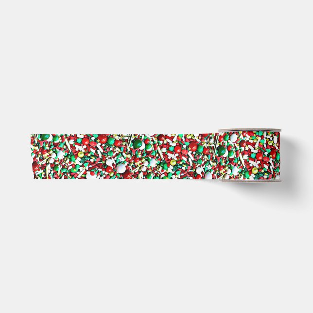 Ruban En Satin Bonbons Whimsical Sprinkings Noël (Devant)