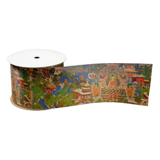 Ruban En Satin Bouddhisme bouddhiste de Bouddha bénissant le