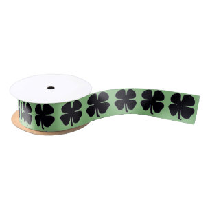 Ruban En Satin Boule de ruban vert Clover noir