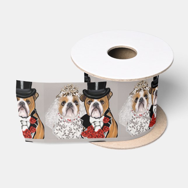 Ruban En Satin Bouledogue     (Bobine)