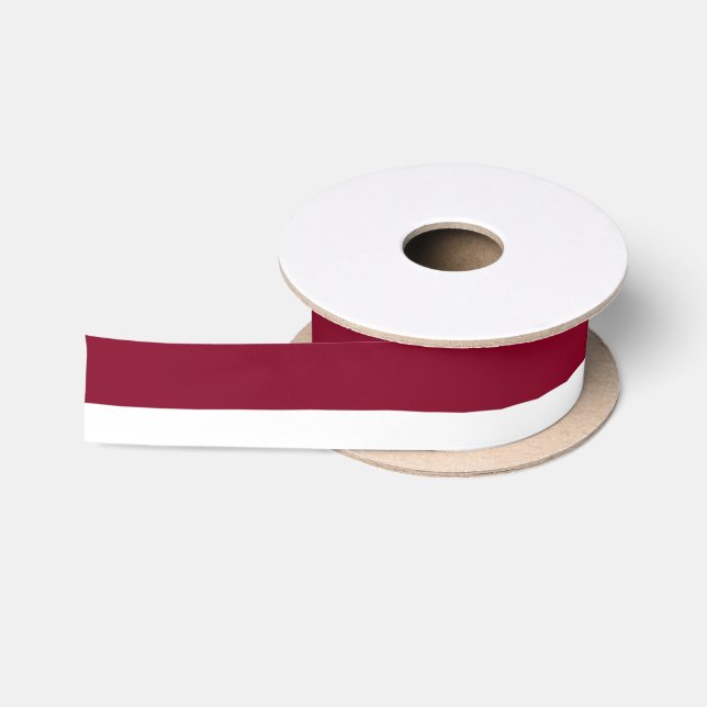 Ruban En Satin Bourgogne et ruban Blanc-Rayé (Bobine)