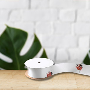 Ruban En Satin Bouton rouge mignon