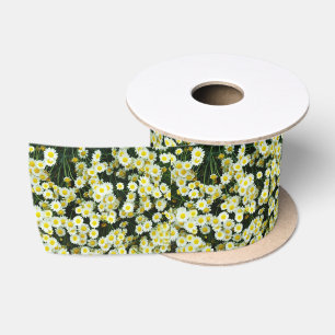 Ruban En Satin Boutons Fleur Jaune Dainty Daisy