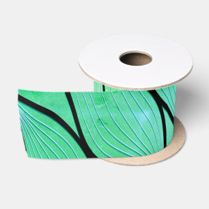 Ruban En Satin Bright Green Hues Creative Leave Motif