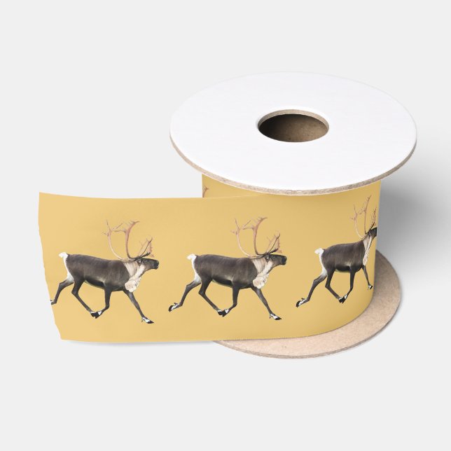 Ruban En Satin Bull Caribou (Bobine)