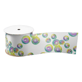 Ruban En Satin Bulles de savon arc-en-ciel Iridescentes