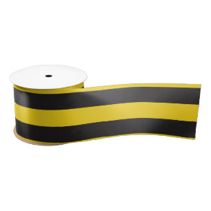 Ruban En Satin Bumblebee Noir Jaune Lignes horizontales Bumble Be