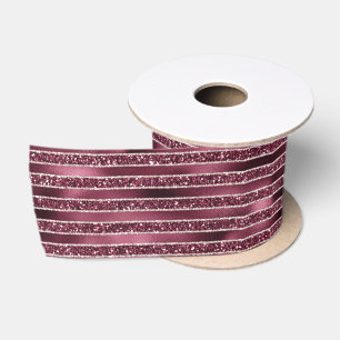 Ruban En Satin Burgundy Rouge Rose Rose Gold Parties scintillant