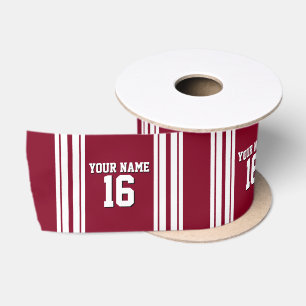 Ruban En Satin Burgundy White Team Jersey Custom